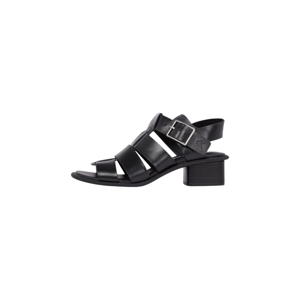 Calvin Klein Jeans Black Polyester Flat Sandals Calvin Klein Jeans