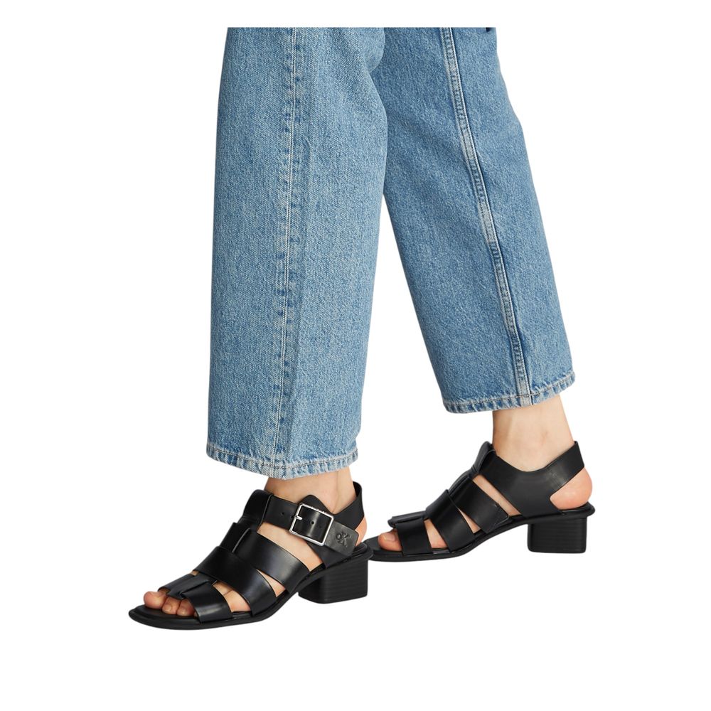 Calvin Klein Jeans Black Polyester Flat Sandals Calvin Klein Jeans