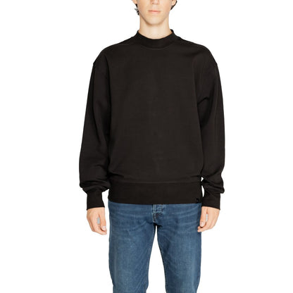 Calvin Klein Jeans Black Recycled Cotton Sweatshirt Calvin Klein Jeans
