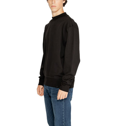 Calvin Klein Jeans Black Recycled Cotton Sweatshirt Calvin Klein Jeans