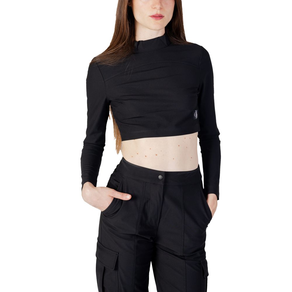 Calvin Klein Jeans Black Recycled Polyester Top Calvin Klein Jeans