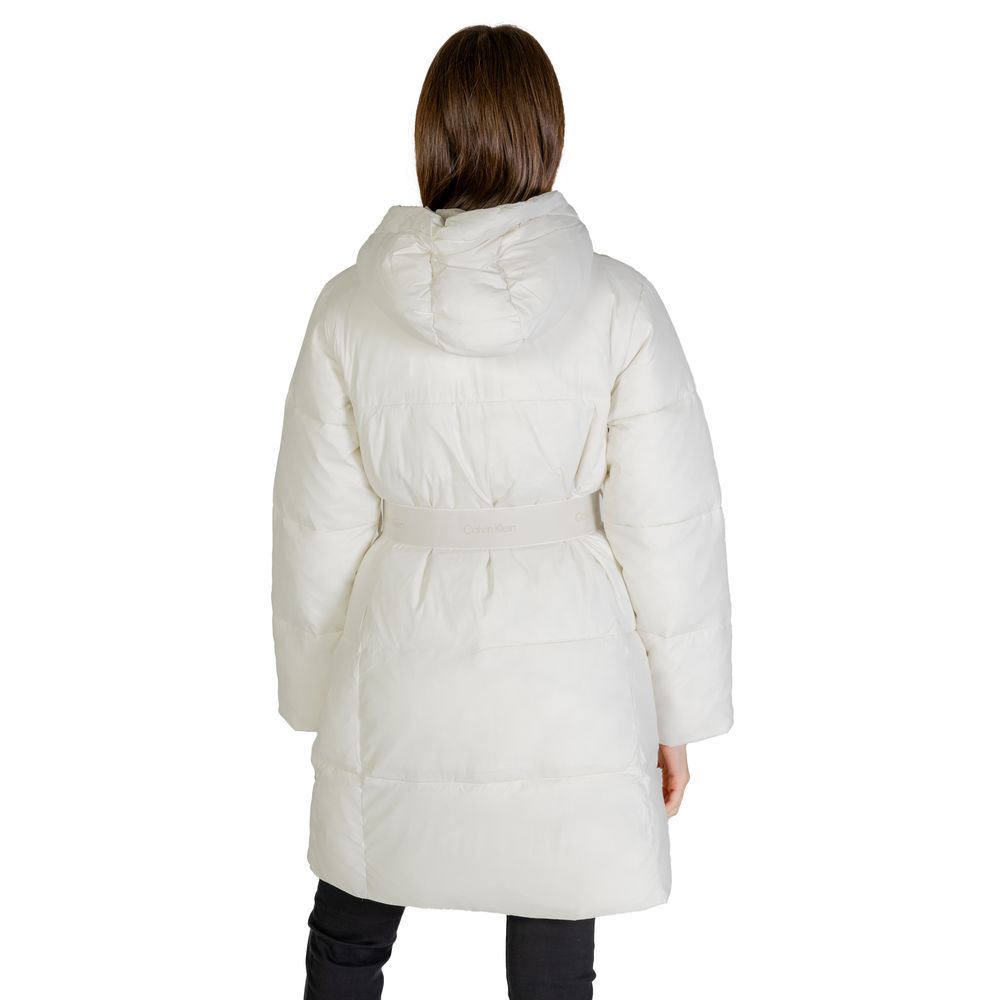 Calvin Klein Jeans Cream Nylon Coat
