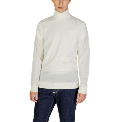 Calvin Klein Jeans Cream Wool Turtleneck Calvin Klein Jeans