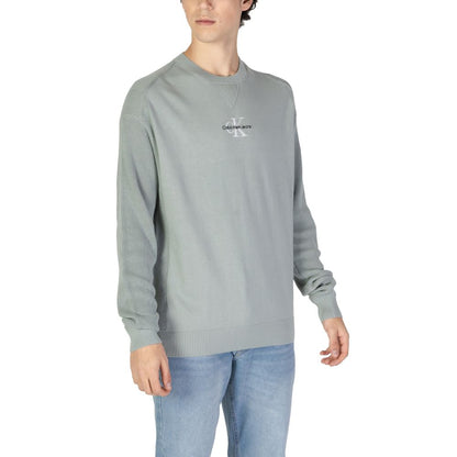 Calvin Klein Jeans Green Cotton Sweatshirt Calvin Klein Jeans