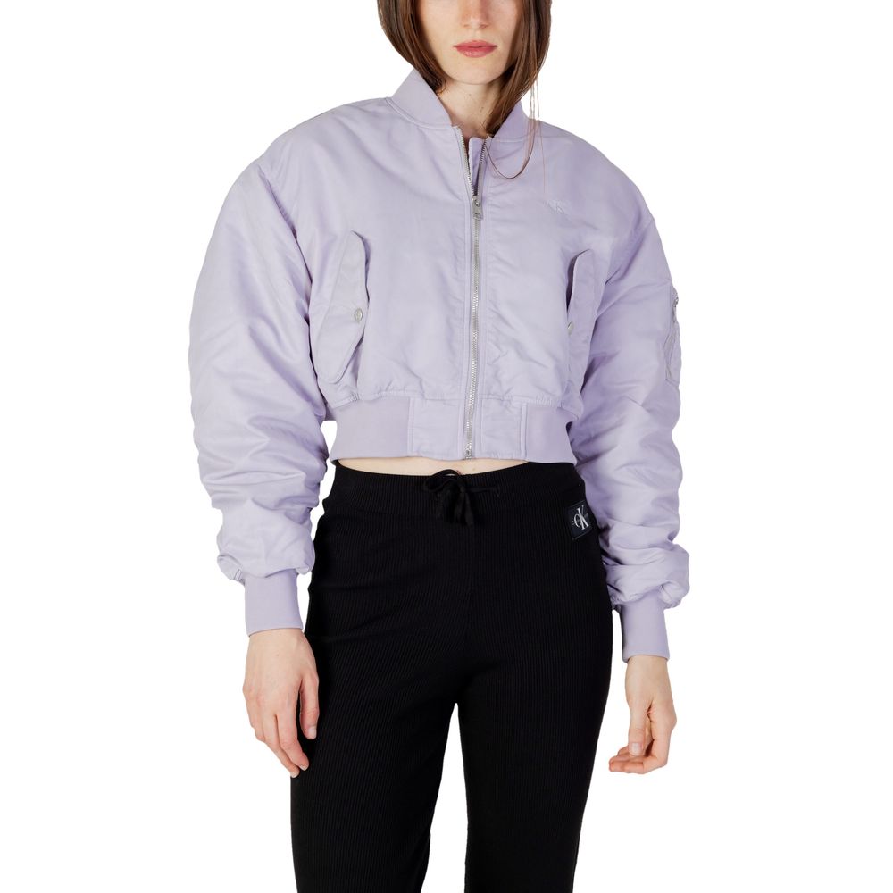 Calvin Klein Jeans Purple Polyamide Bomber Calvin Klein Jeans