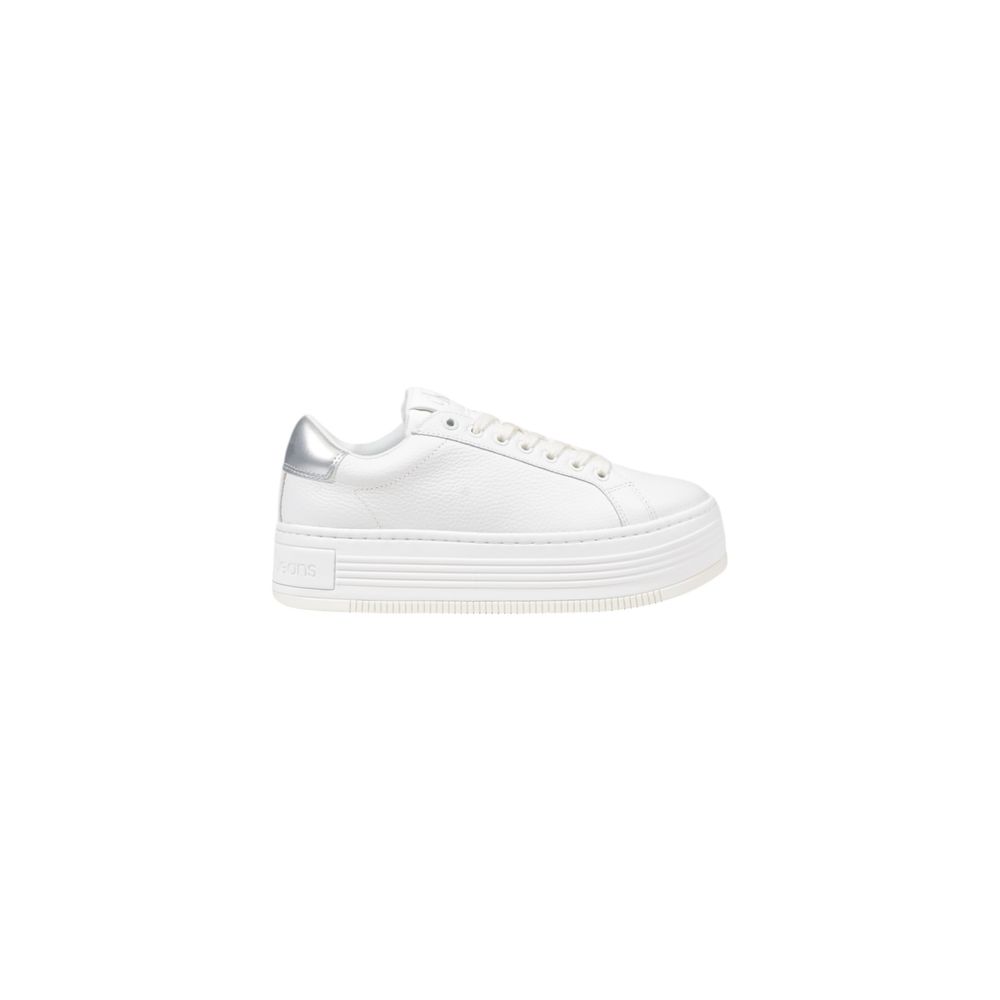 Calvin Klein Jeans Silver Leather Platform Sneakers Calvin Klein Jeans