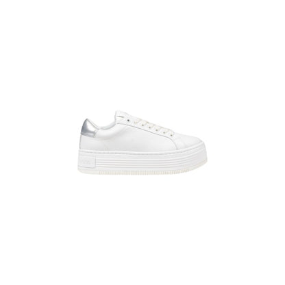 Calvin Klein Jeans Silver Leather Platform Sneakers Calvin Klein Jeans