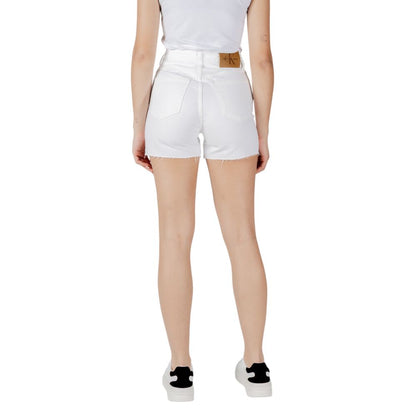 Calvin Klein Jeans White Cotton Shorts Calvin Klein Jeans