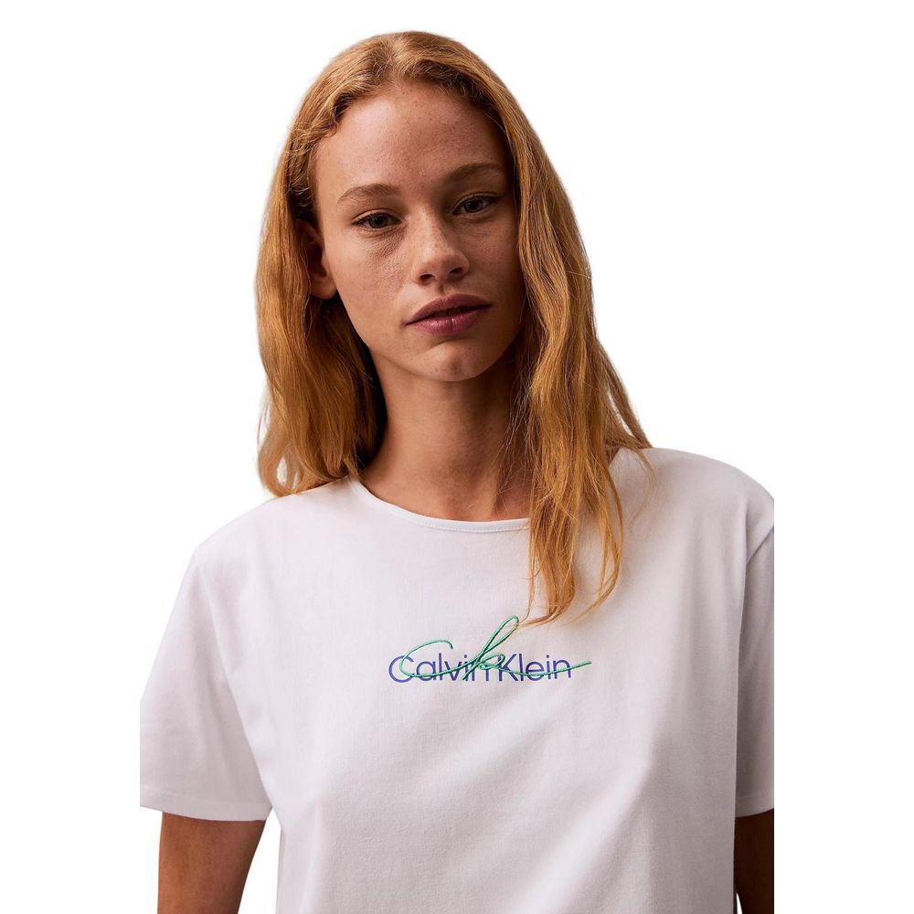 Calvin Klein Jeans White Recycled Cotton T-Shirt Calvin Klein Jeans