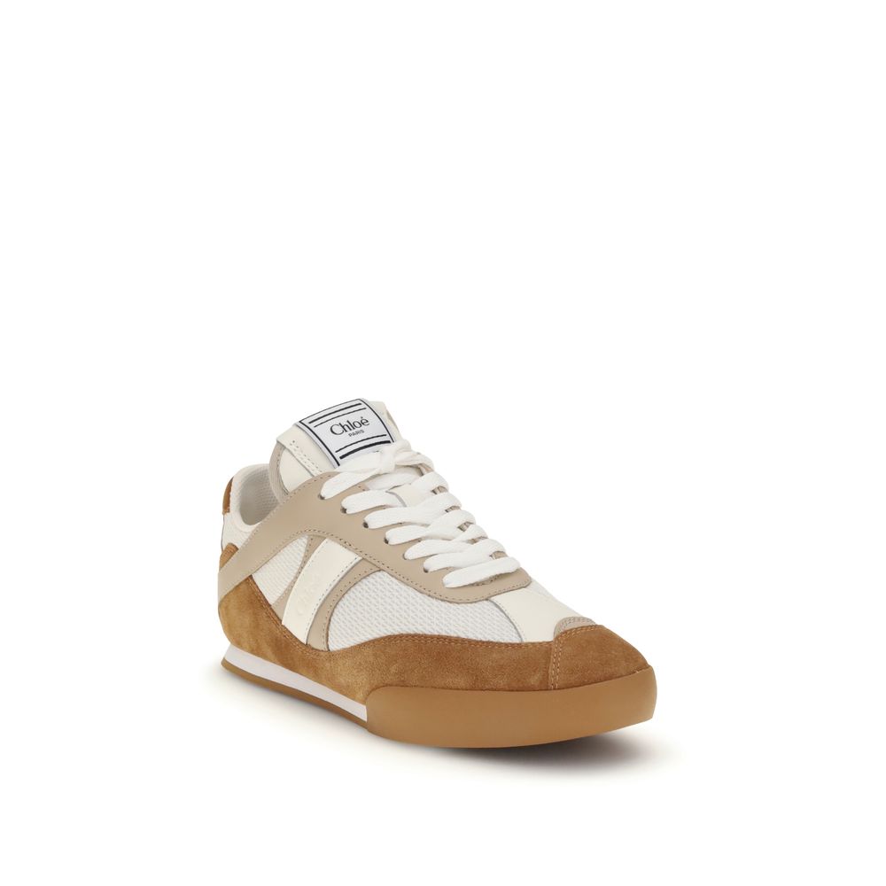 Chloé Brown Calf Leather Bos Taurus Athletic Sneakers Chloé