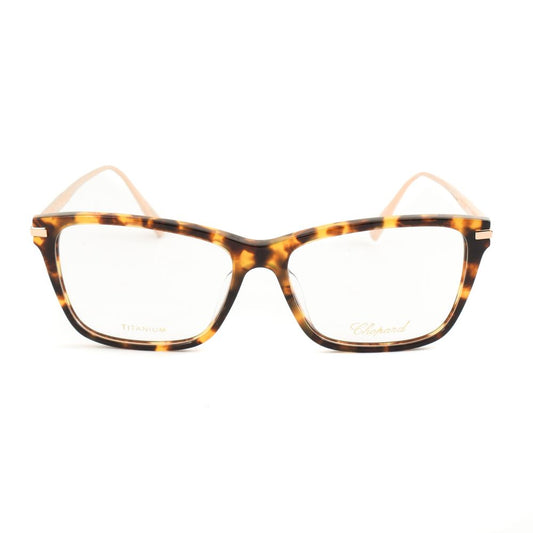 Chopard Brown Titanium Frames for women, model VCH299N540710 with lens size 54/15/135 mm, elegant Italian design.