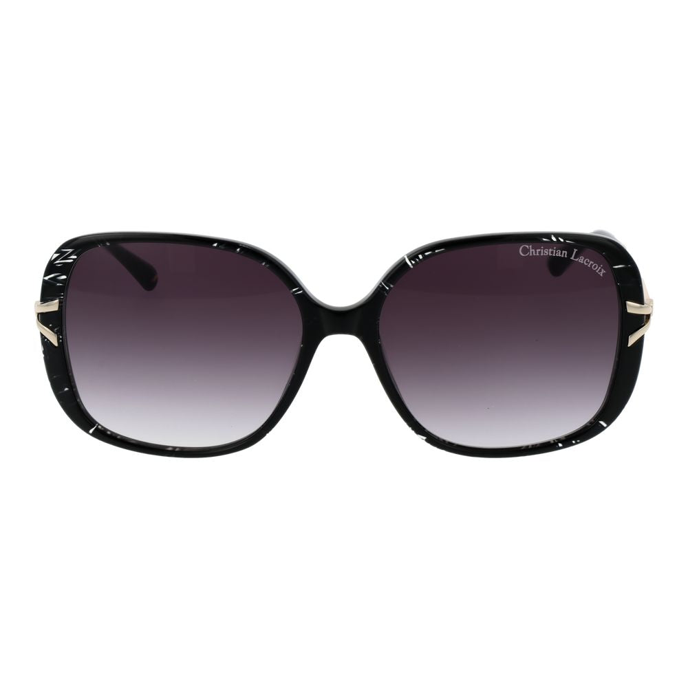 Christian Lacroix Black Acetate Sunglasses