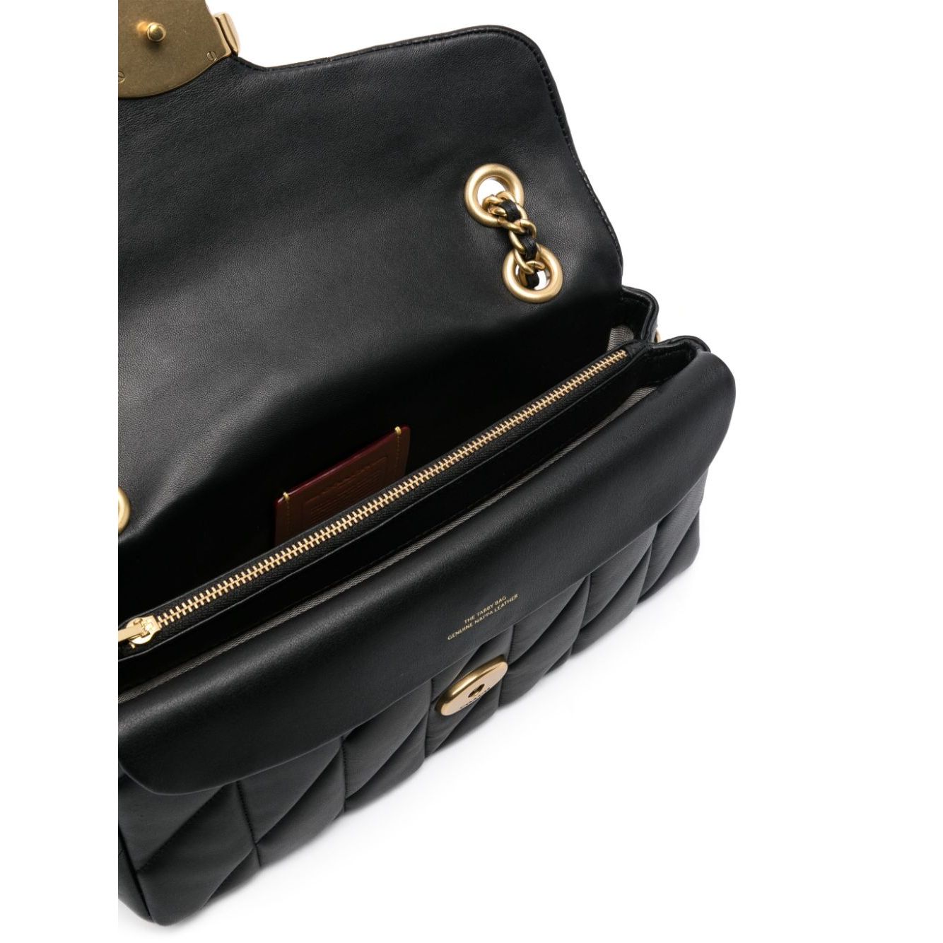 Front view with bag zipped and handles upright.