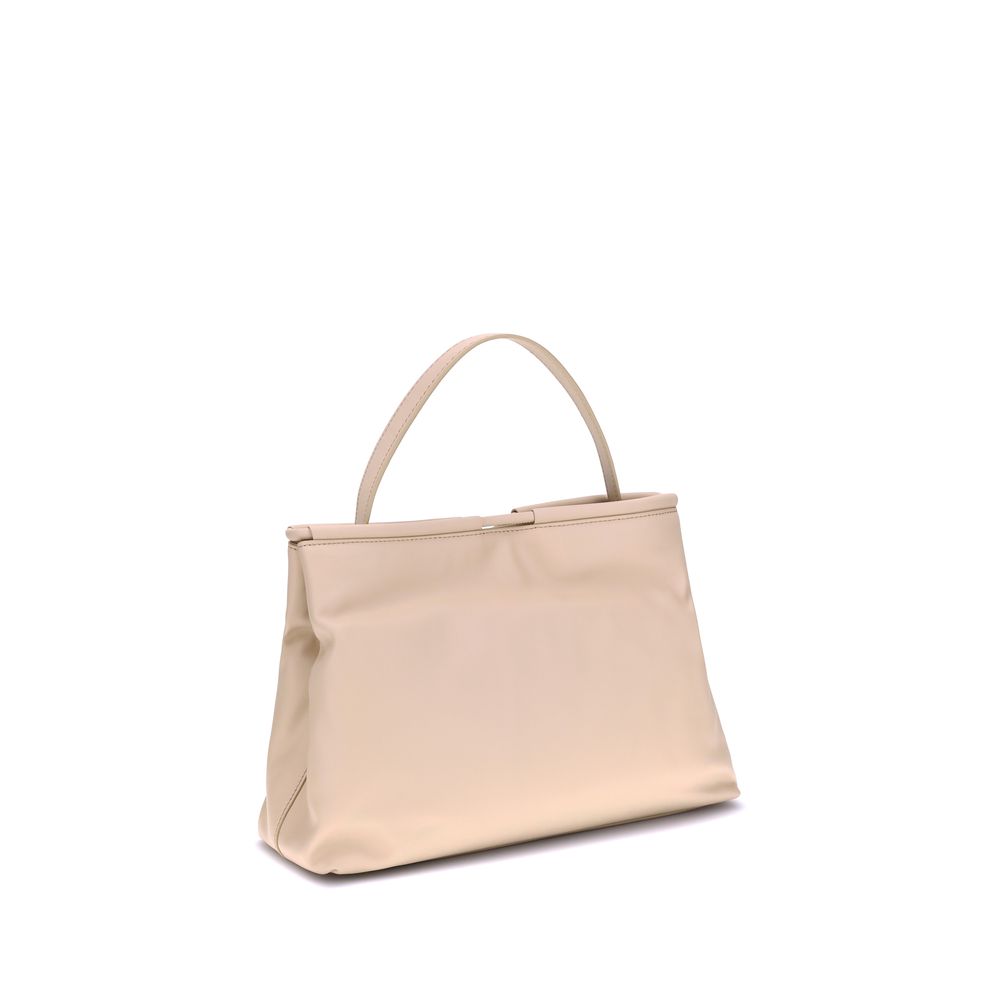 Coccinelle Cream Calf Leather Bos Taurus Handbag