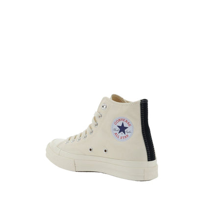 Comme Des Garçons Play x Converse White Rubber High Top Sneakers Comme Des Garçons Play x Converse
