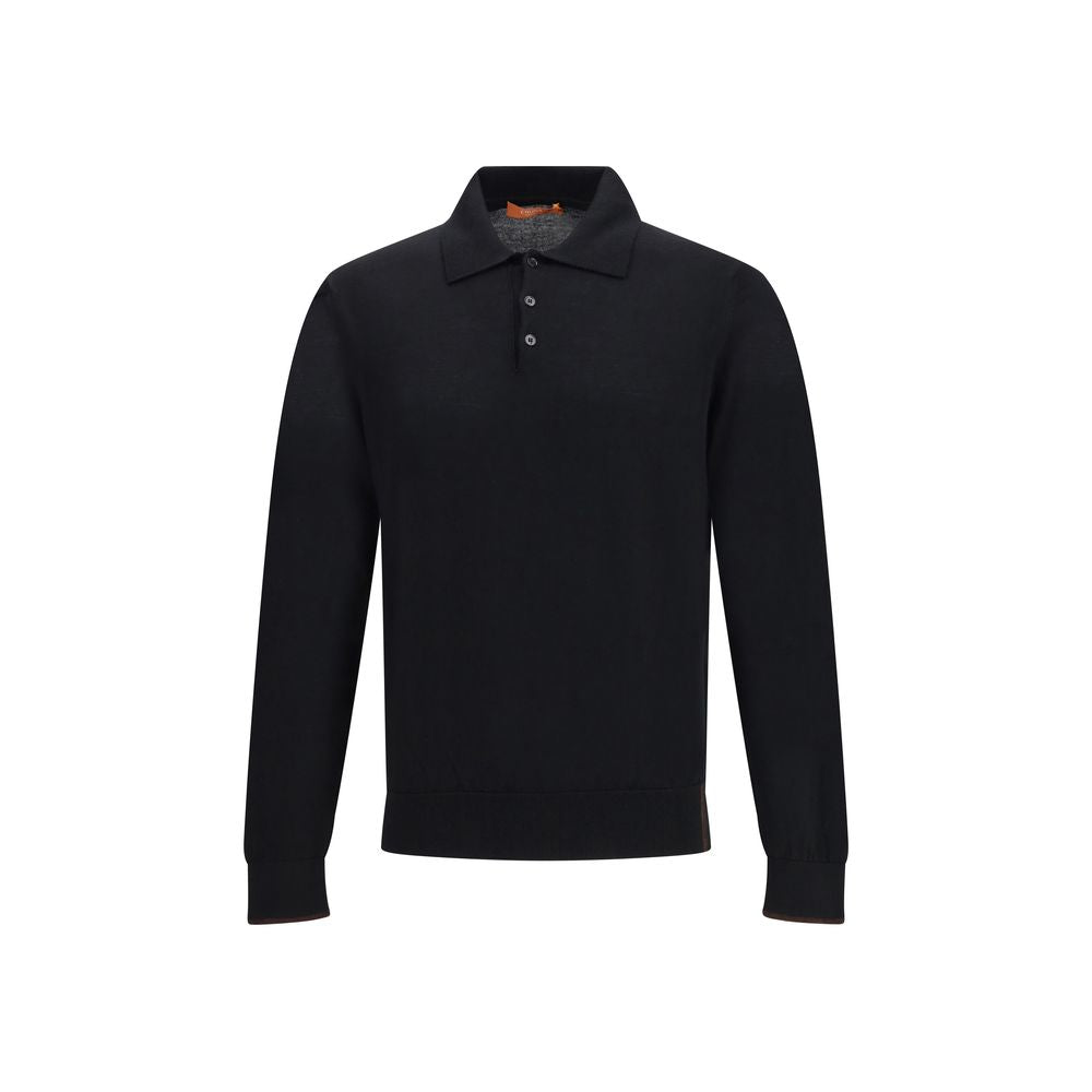 Cruna Black Wool Sweatshirt Cruna