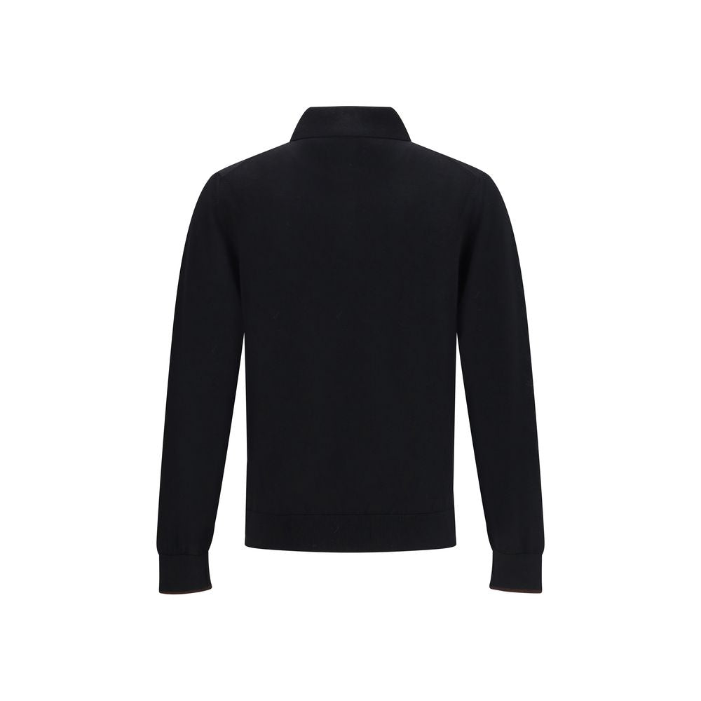 Cruna Black Wool Sweatshirt Cruna