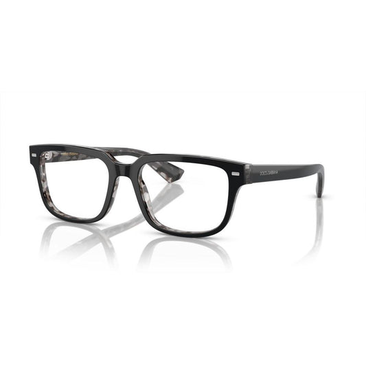 DOLCE & GABBANA MOD. DG 3380 acetate eyeglasses for gentlemen in black frames.