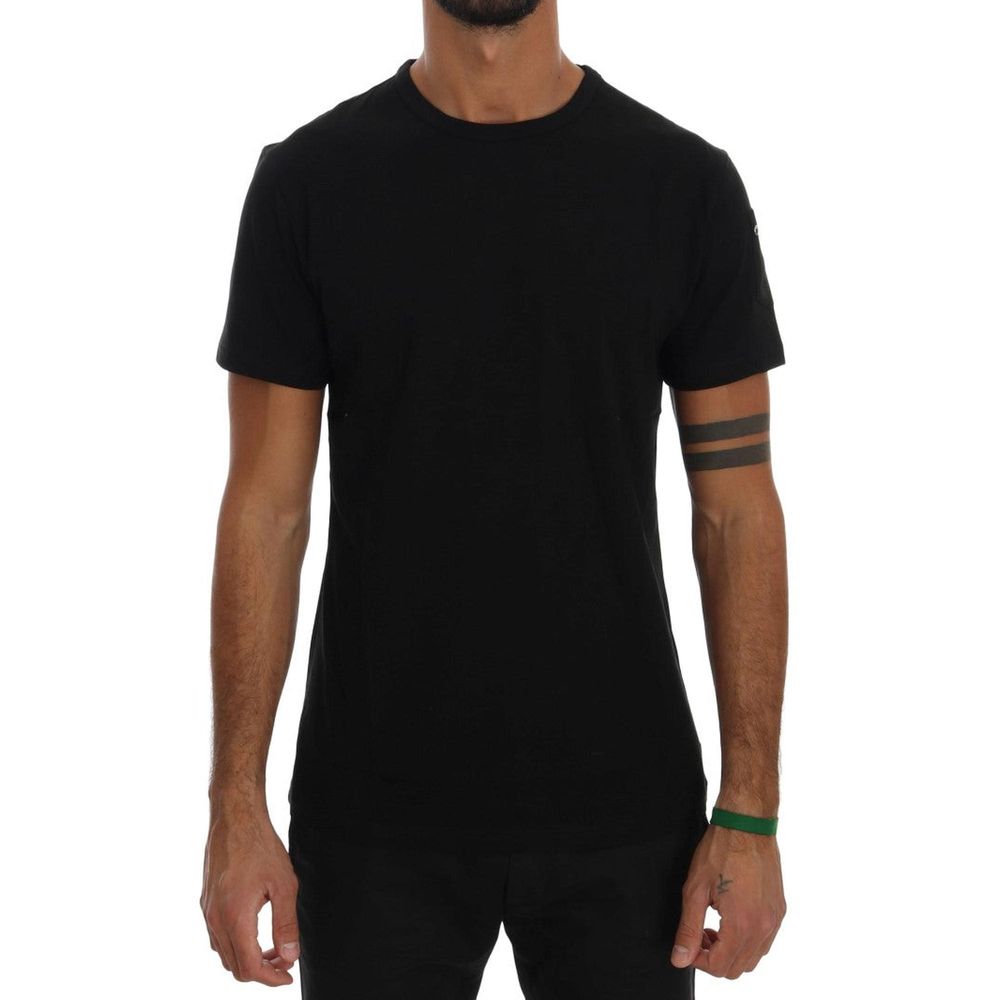 Daniele Alessandrini Black Cotton T-Shirt Daniele Alessandrini