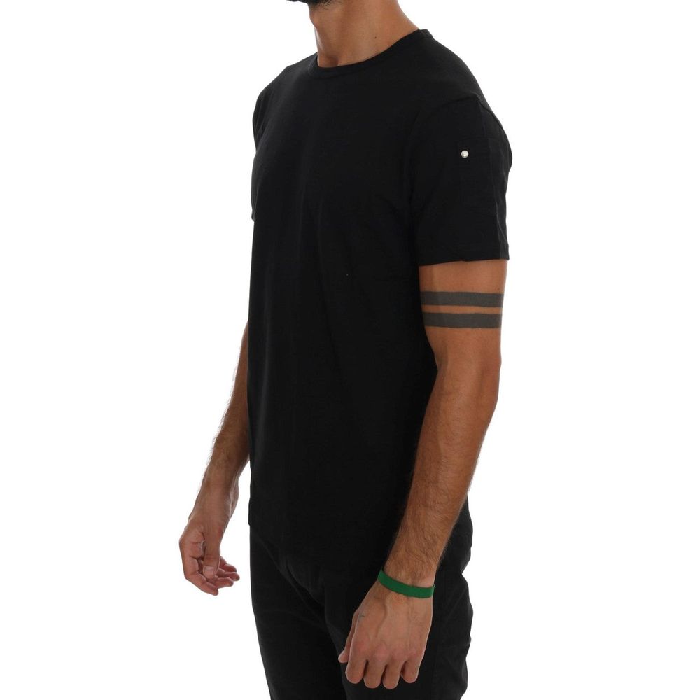 Daniele Alessandrini Black Cotton T-Shirt Daniele Alessandrini