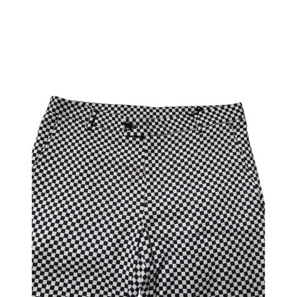 Daniele Alessandrini Black White Checkered Men Cropped Pants Daniele Alessandrini