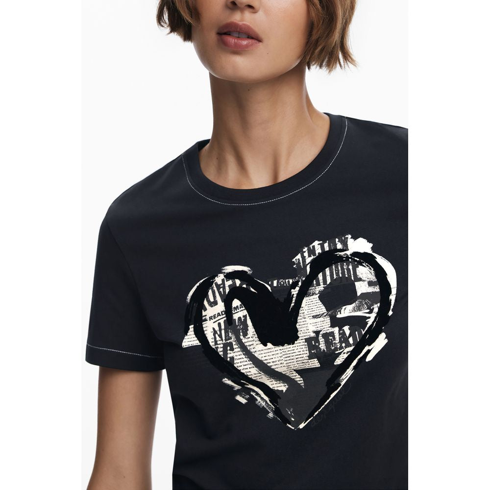 Desigual Black Cotton Women T-Shirt