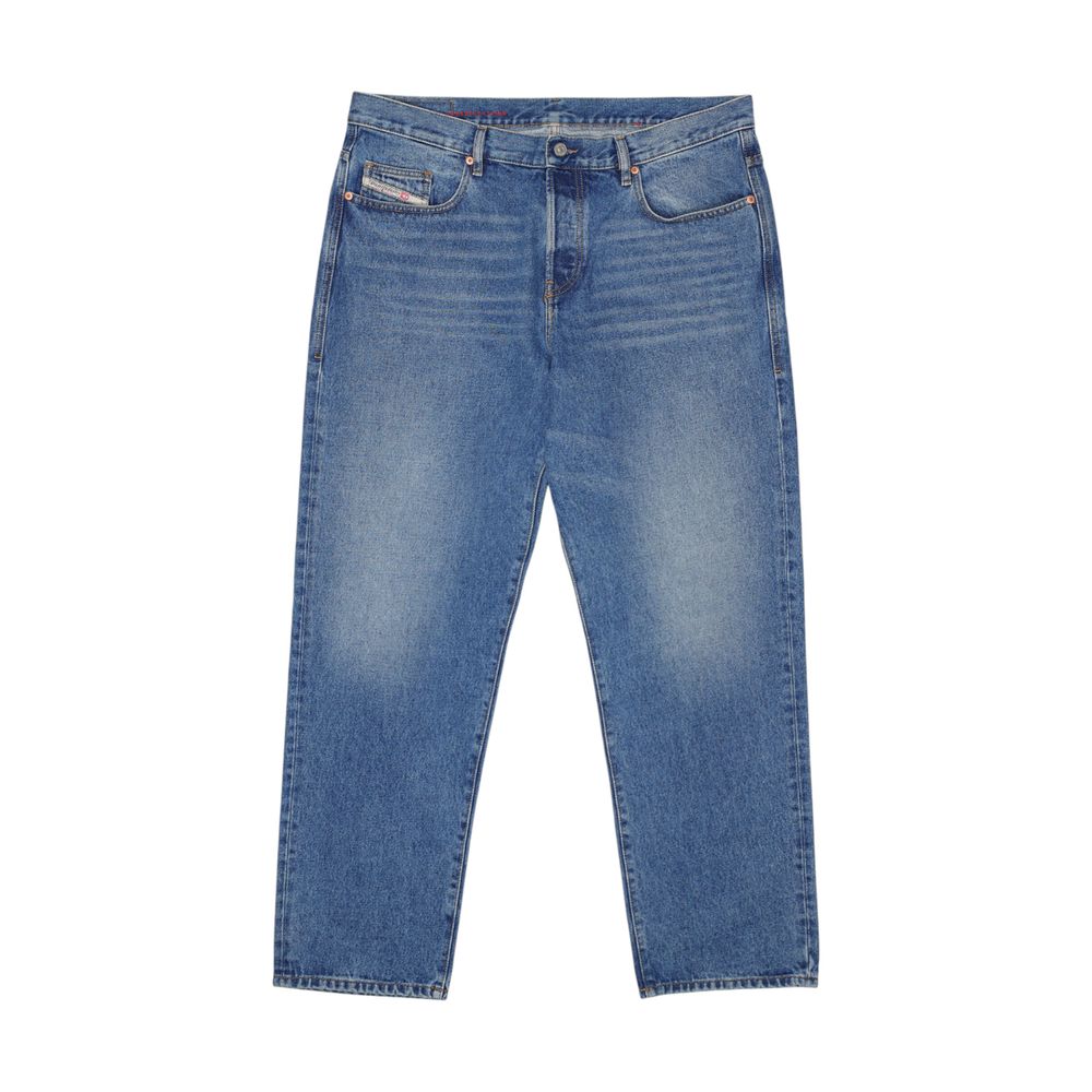 Diesel Blue Cotton Relaxed Fit Jeans Diesel