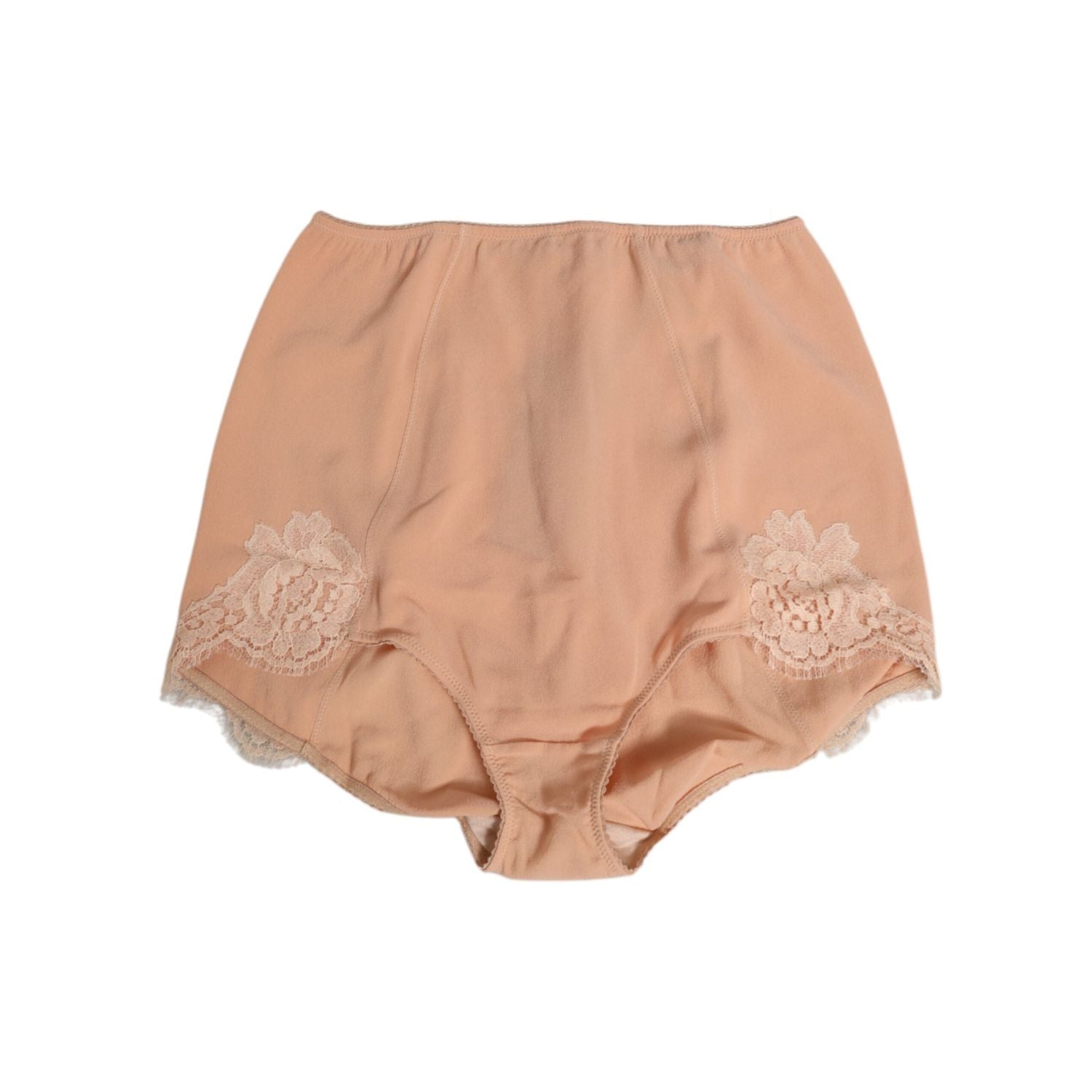 Dolce & Gabbana Beige Silk Stretch High Waist Girdle Underwear