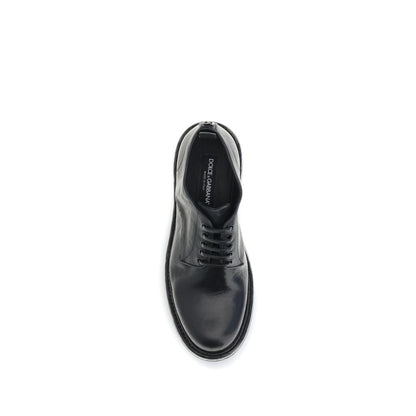 Dolce & Gabbana Black Calf Leather Bos Taurus Oxfords And Derbies Dolce & Gabbana