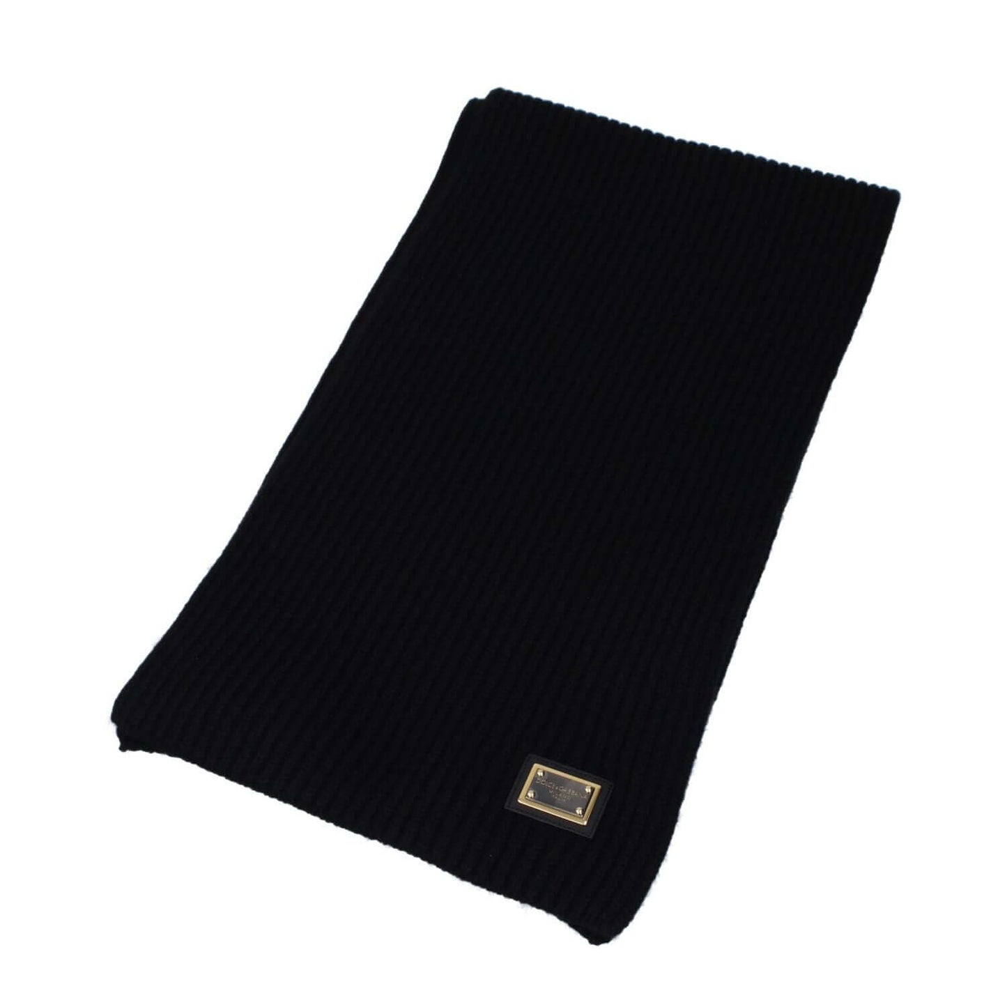 Dolce & Gabbana Black Cashmere Scarf