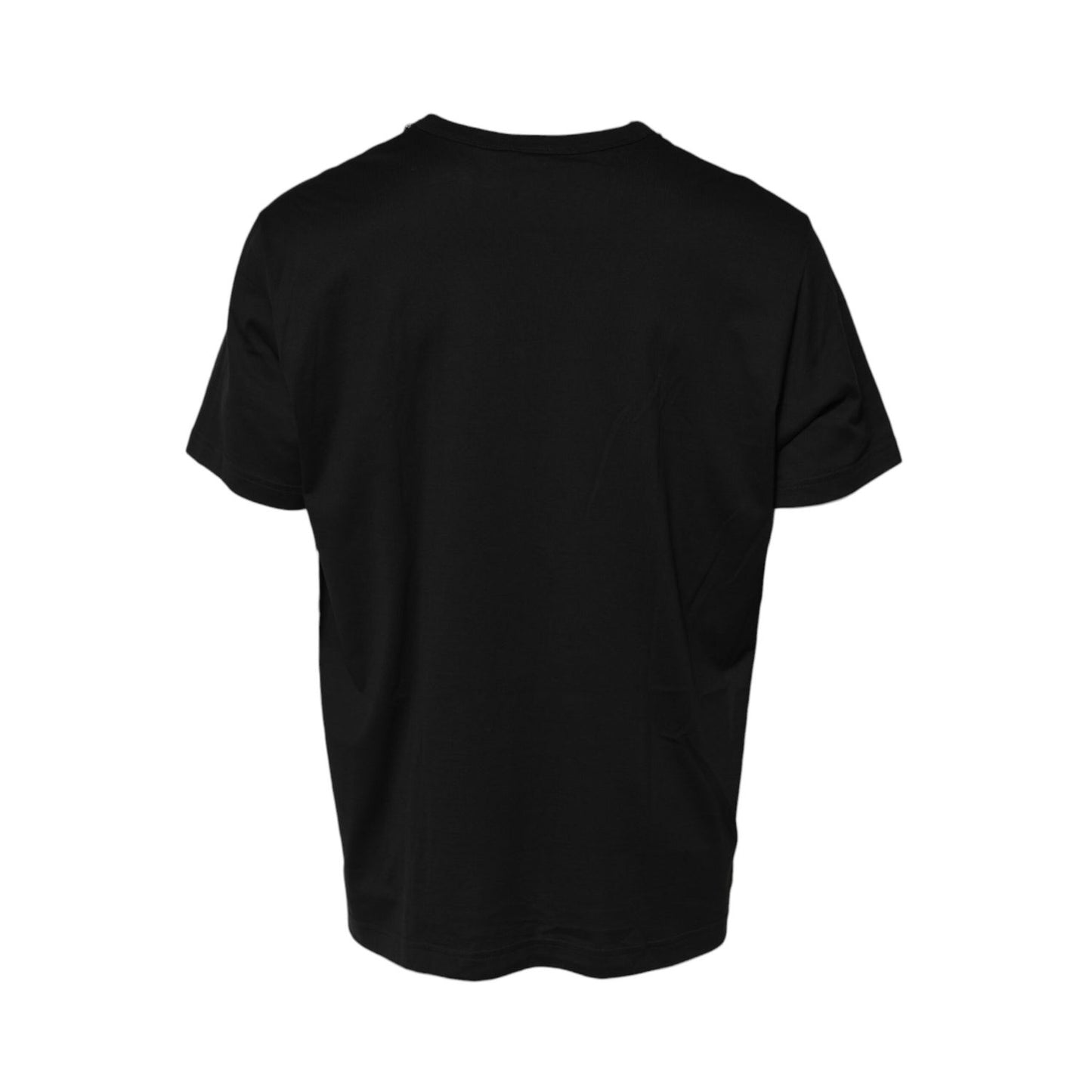 Dolce & Gabbana Black Chain Necklace Cotton Crewneck T-shirt Dolce & Gabbana