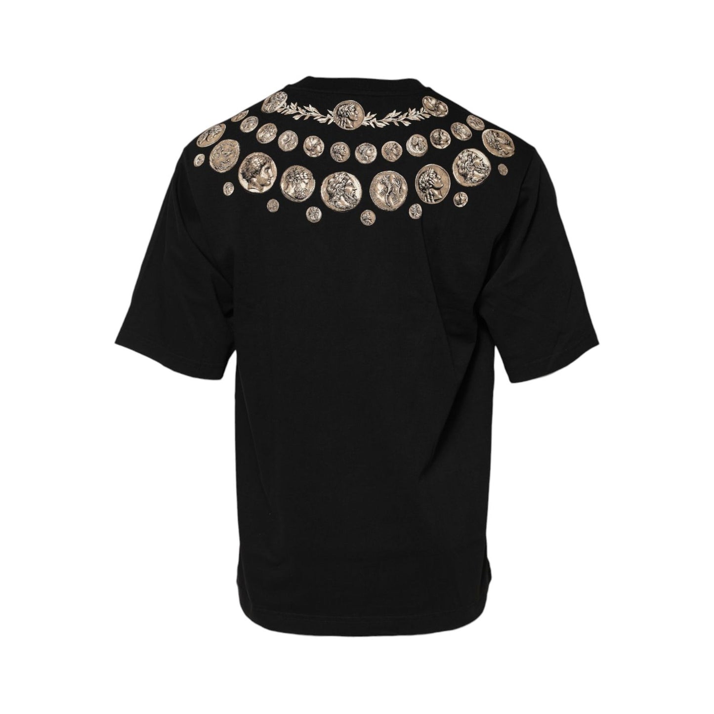 Dolce & Gabbana Black Coin Print Cotton Crew Neck T-shirt Dolce & Gabbana
