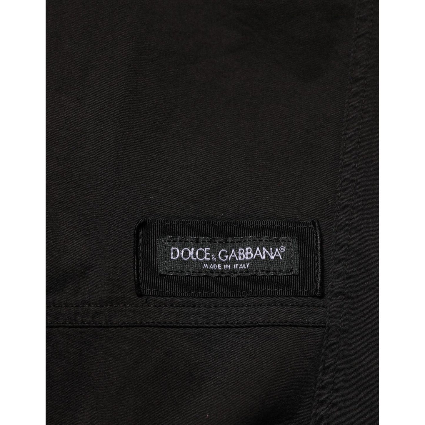 Dolce & Gabbana Black Cotton Cargo Jogger Sweatpants Pants Dolce & Gabbana
