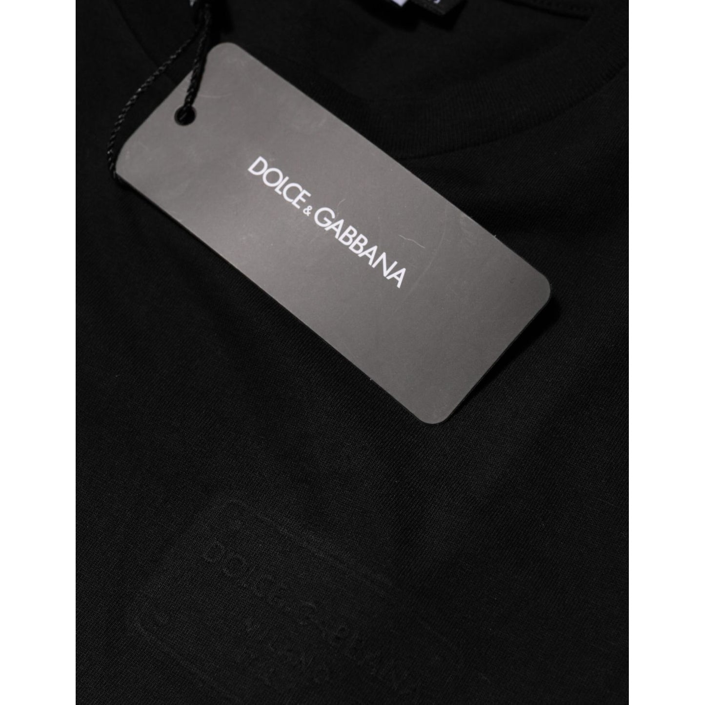 Dolce & Gabbana Black Cotton Crew Neck Short Sleeves T-shirt Dolce & Gabbana