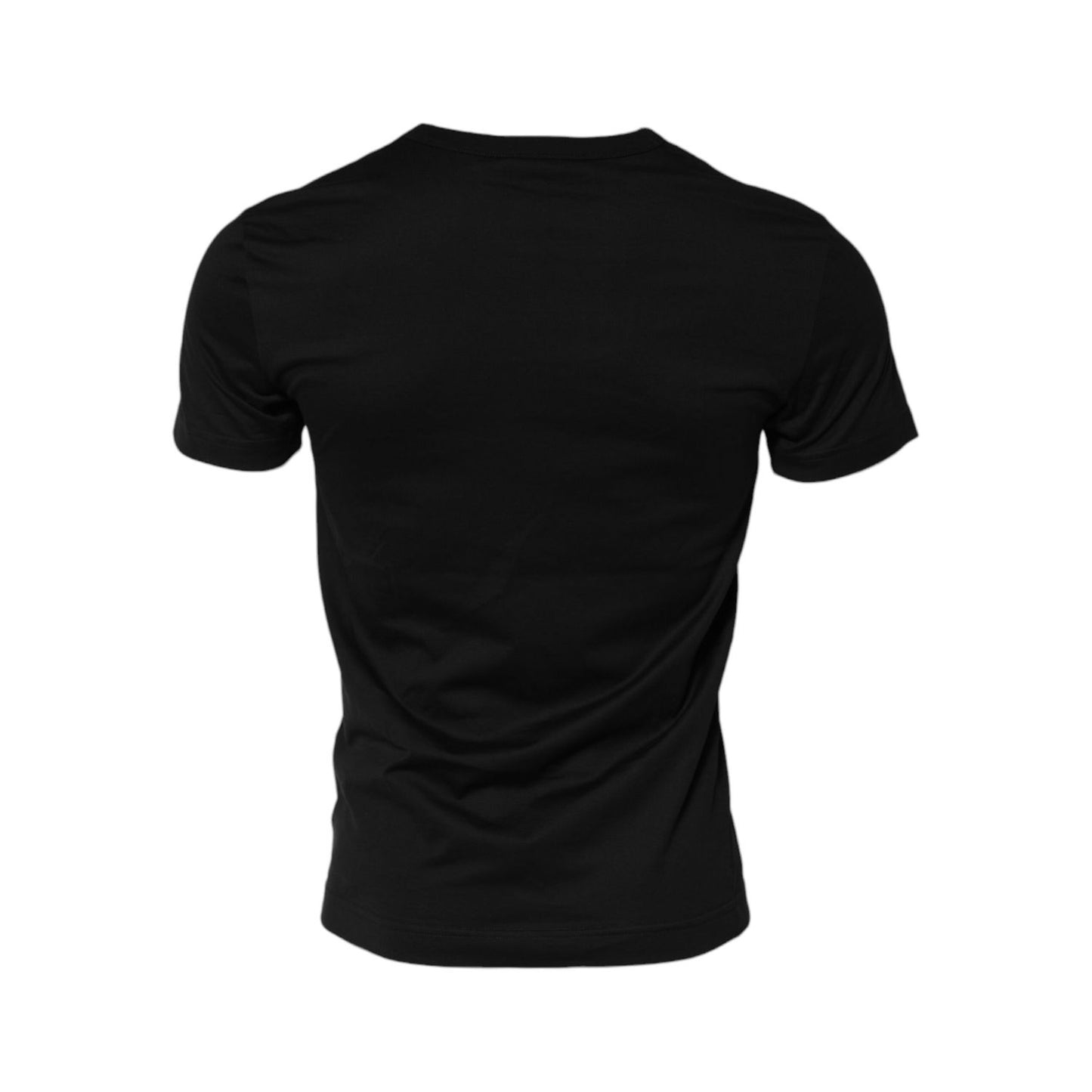 Dolce & Gabbana Black Cotton Crewneck Short Sleeves T-shirt Dolce & Gabbana