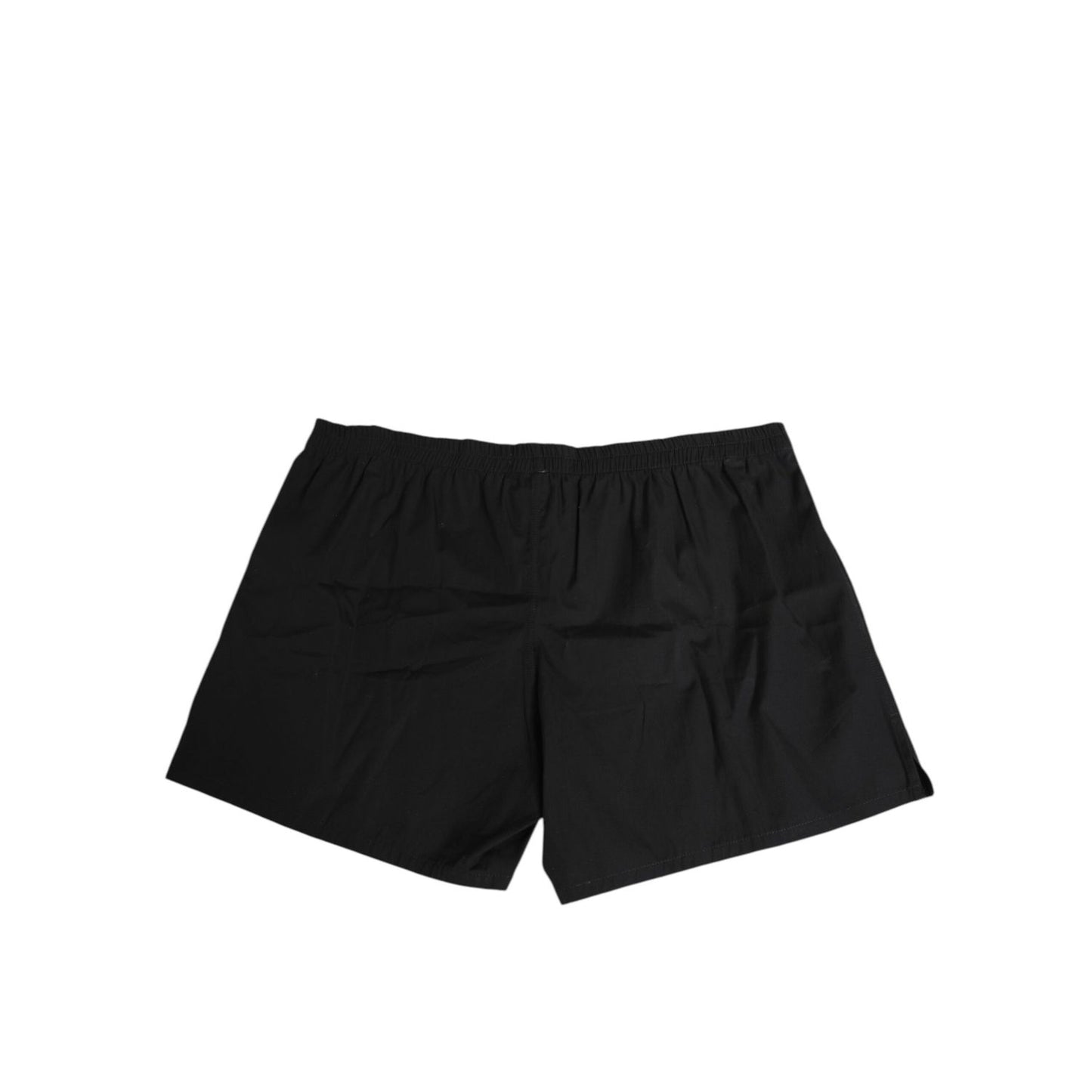 Dolce & Gabbana Black Cotton Elastic Waistband Button Swimwear Dolce & Gabbana