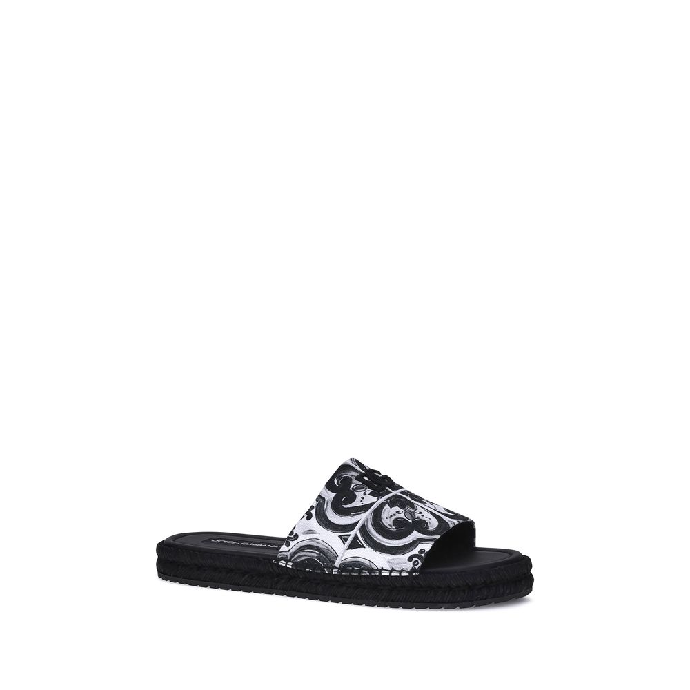 Dolce & Gabbana Black Cotton Espadrilles Dolce & Gabbana