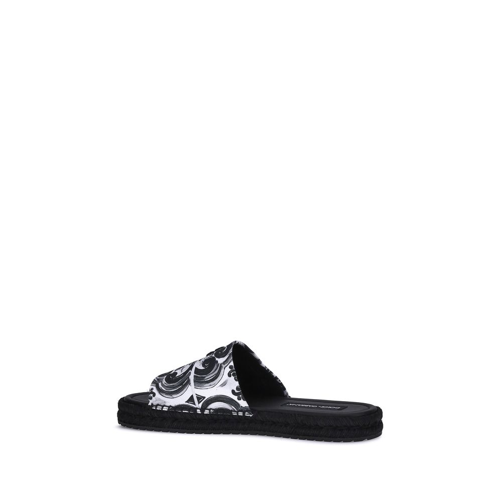 Dolce & Gabbana Black Cotton Espadrilles Dolce & Gabbana
