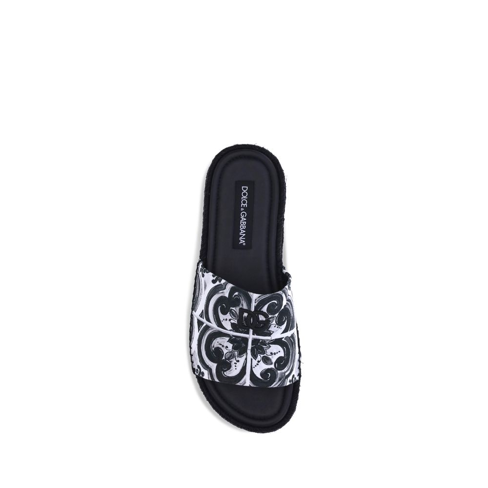 Dolce & Gabbana Black Cotton Espadrilles Dolce & Gabbana