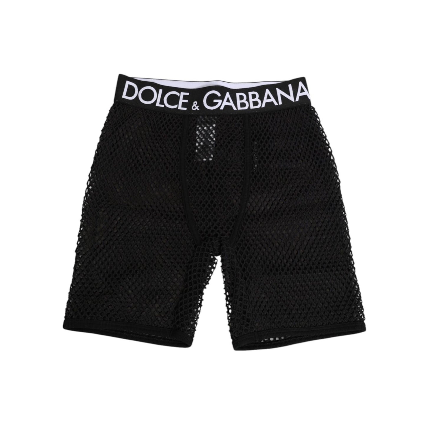 Dolce & Gabbana Black Cotton Logo Shorts Midi Trouser Underwear Dolce & Gabbana