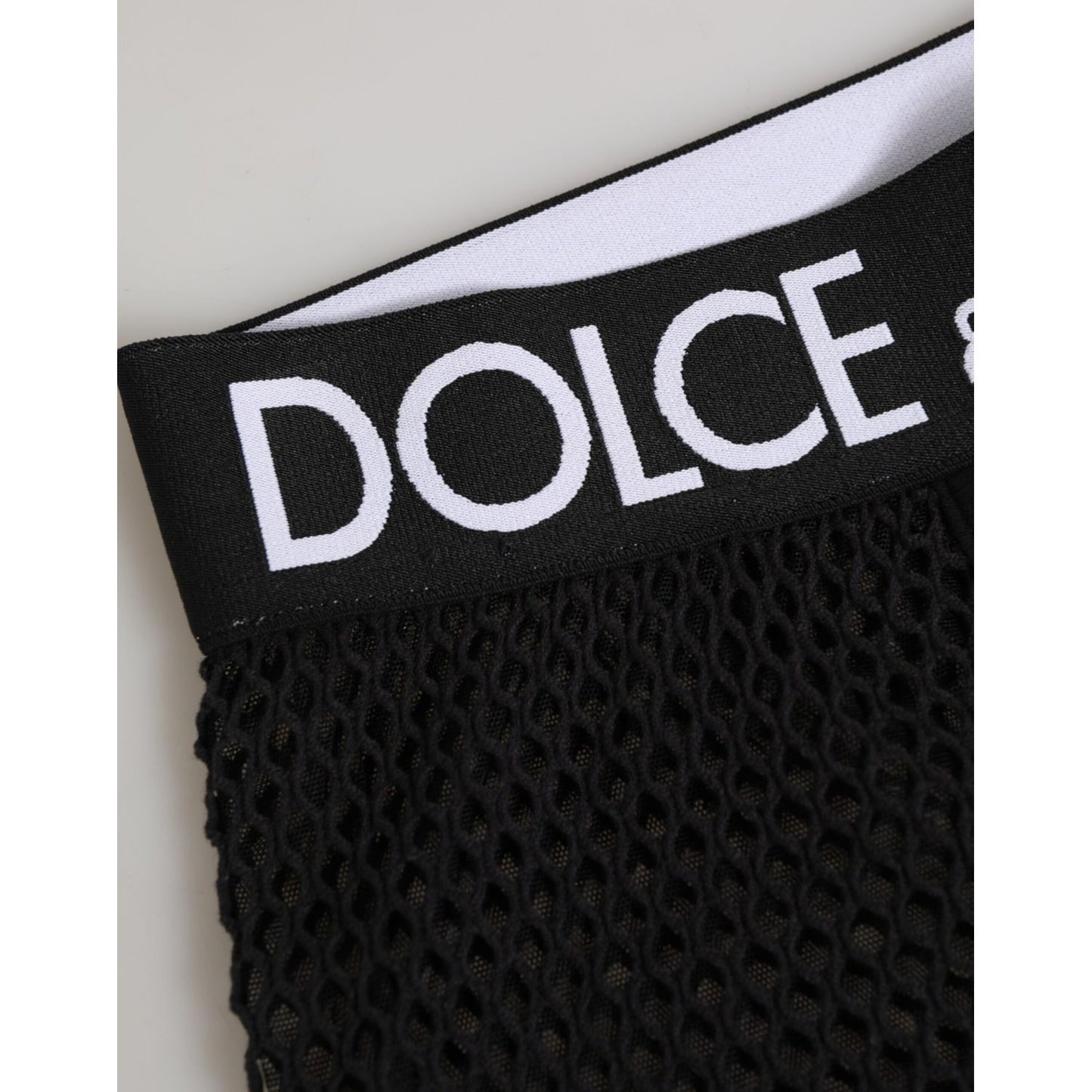 Dolce & Gabbana Black Cotton Logo Shorts Midi Trouser Underwear Dolce & Gabbana