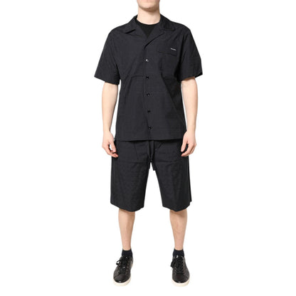 Dolce & Gabbana Black Cotton Men Pajama Set Sleepwear Dolce & Gabbana