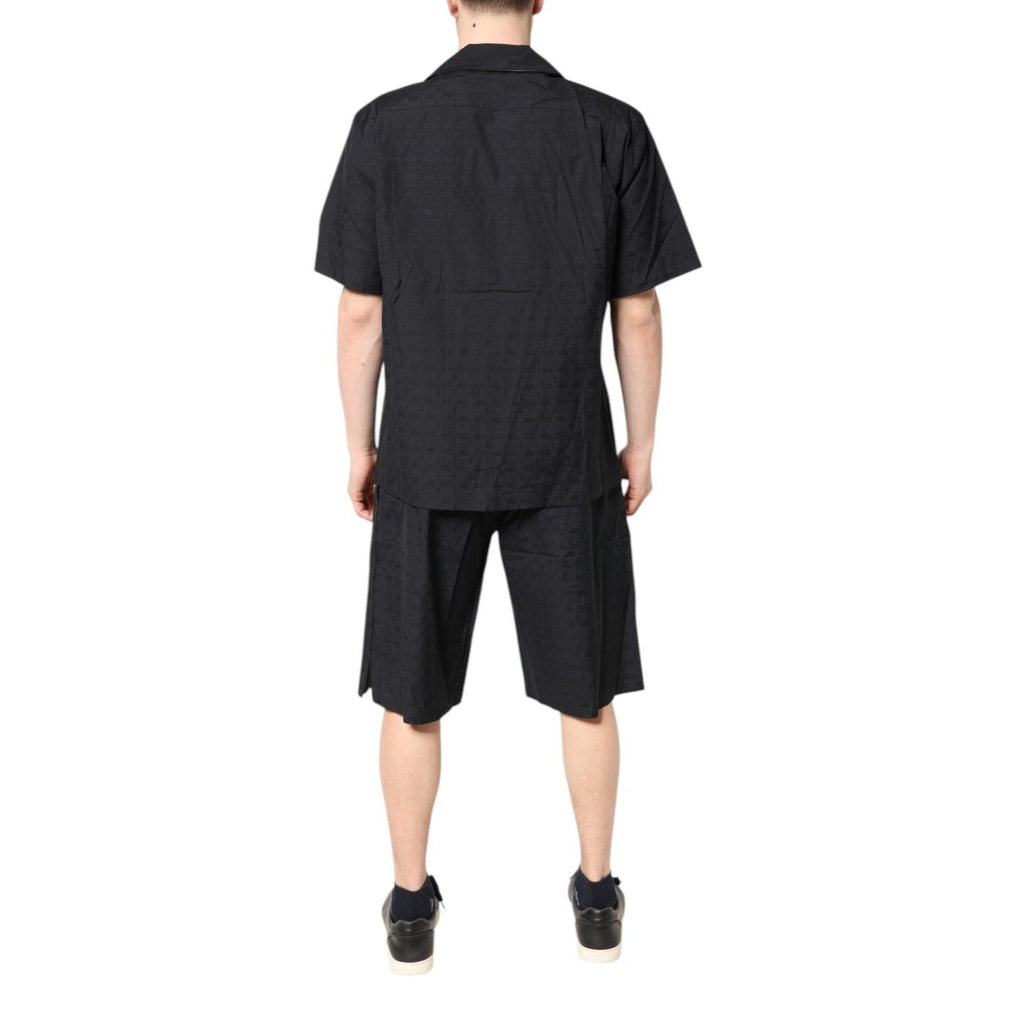 Dolce & Gabbana Black Cotton Men Pajama Set Sleepwear Dolce & Gabbana