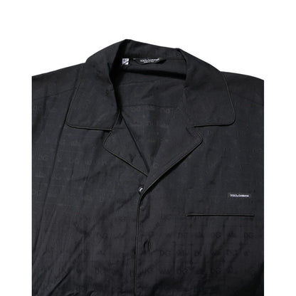 Dolce & Gabbana Black Cotton Men Pajama Set Sleepwear Dolce & Gabbana
