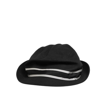 Dolce & Gabbana Black Cotton Polka Dot Lining Fedora Men Hat Dolce & Gabbana