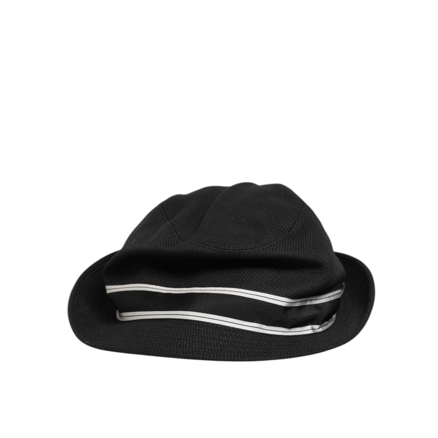 Dolce & Gabbana Black Cotton Polka Dot Lining Fedora Men Hat Dolce & Gabbana