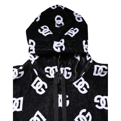 Dolce & Gabbana Black DG Cotton Hooded Sleeveless Sweater Dolce & Gabbana