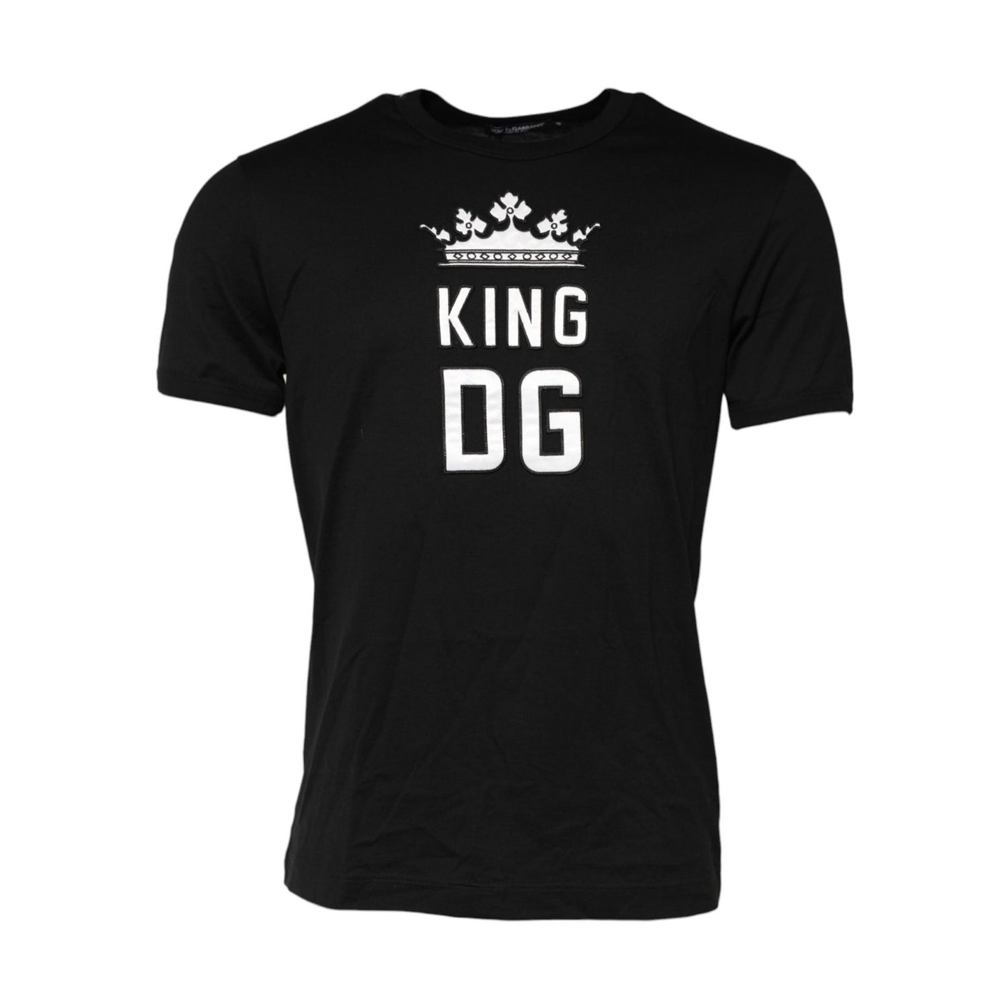 Dolce & Gabbana Black DG King Crown Cotton Crew Neck T-shirt Dolce & Gabbana