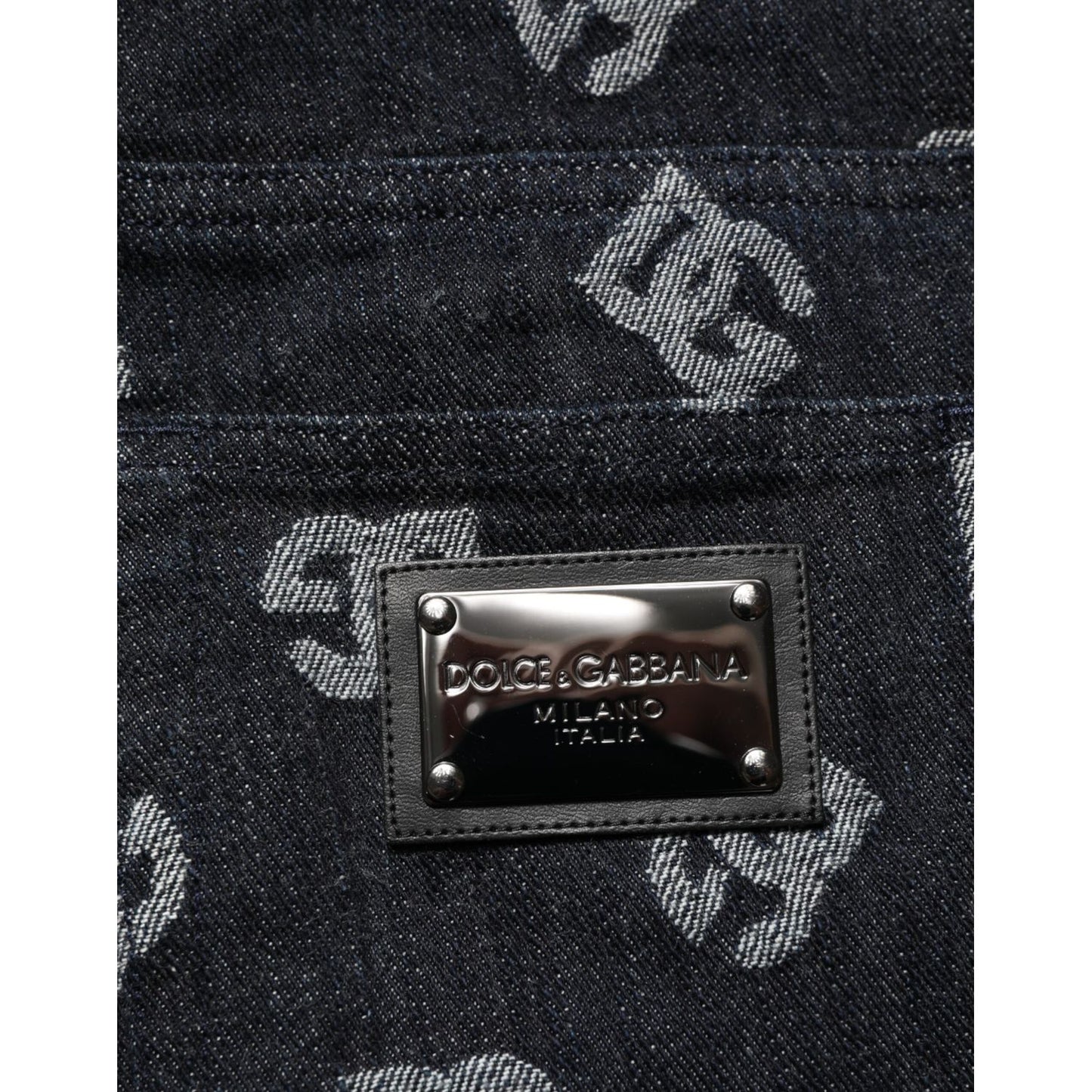 Dolce & Gabbana Black DG Monogram Cotton Skinny Denim Jeans Dolce & Gabbana