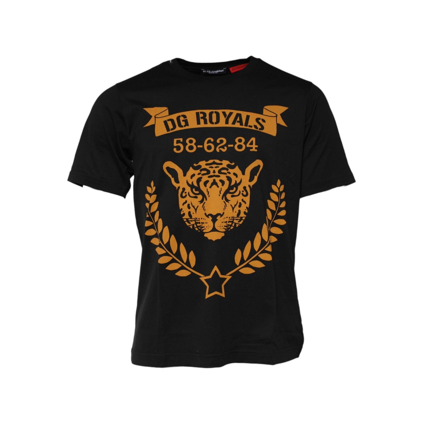 Dolce & Gabbana Black DG Royals Cotton Crew Neck T-shirt Dolce & Gabbana